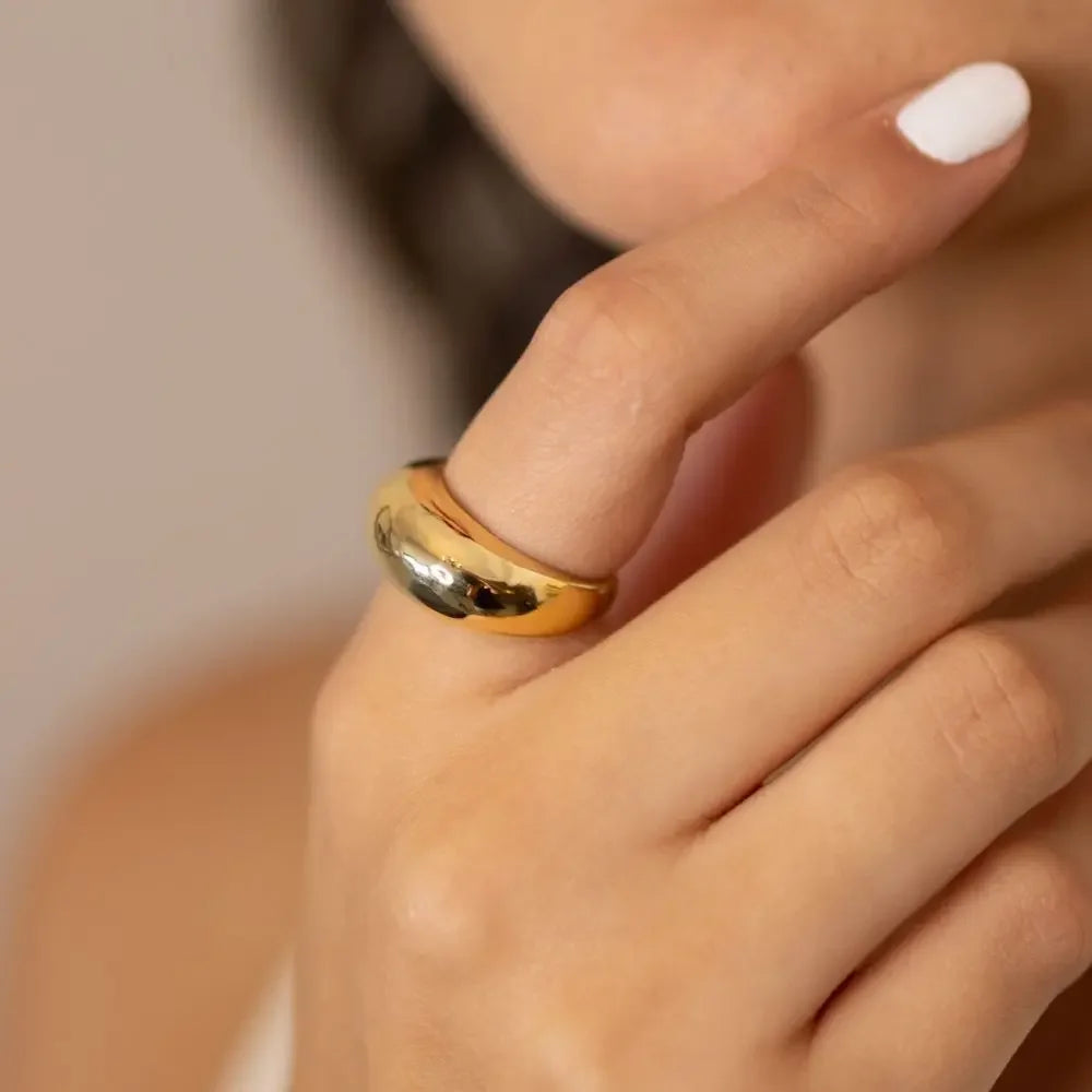 Bold Dome Gold Ring