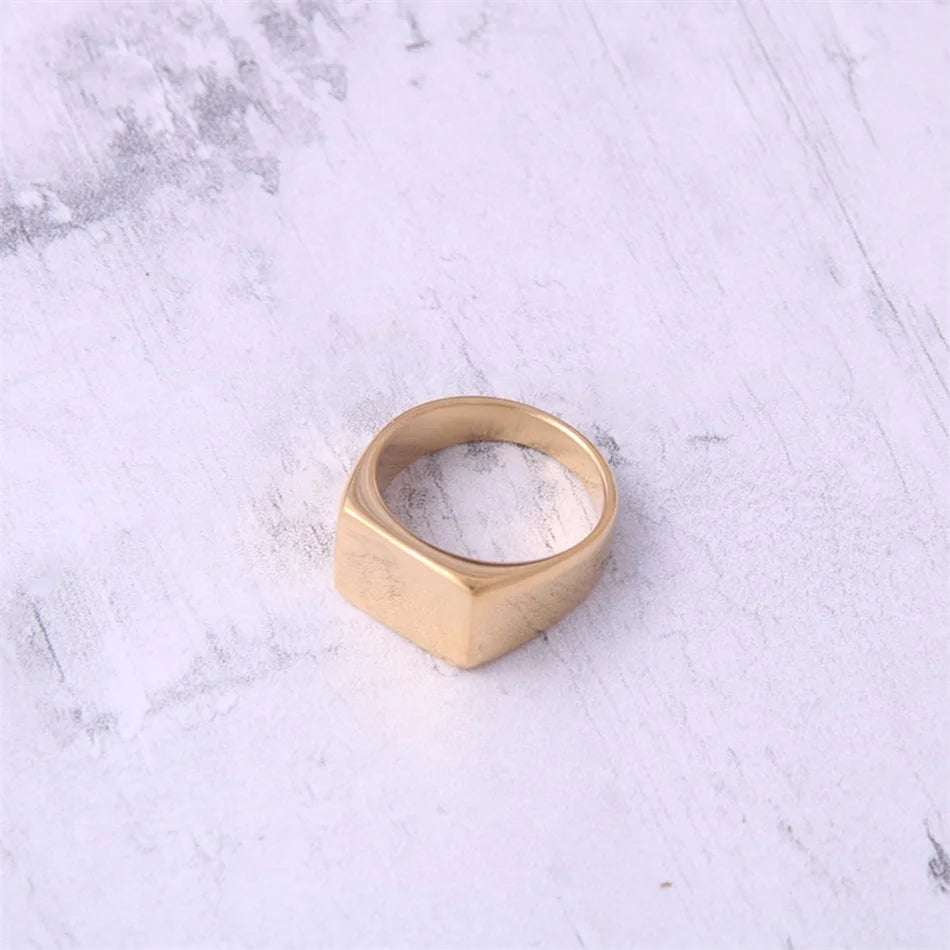 Rectangular Gold Signet Ring