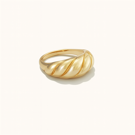 Golden Shell Twist Ring